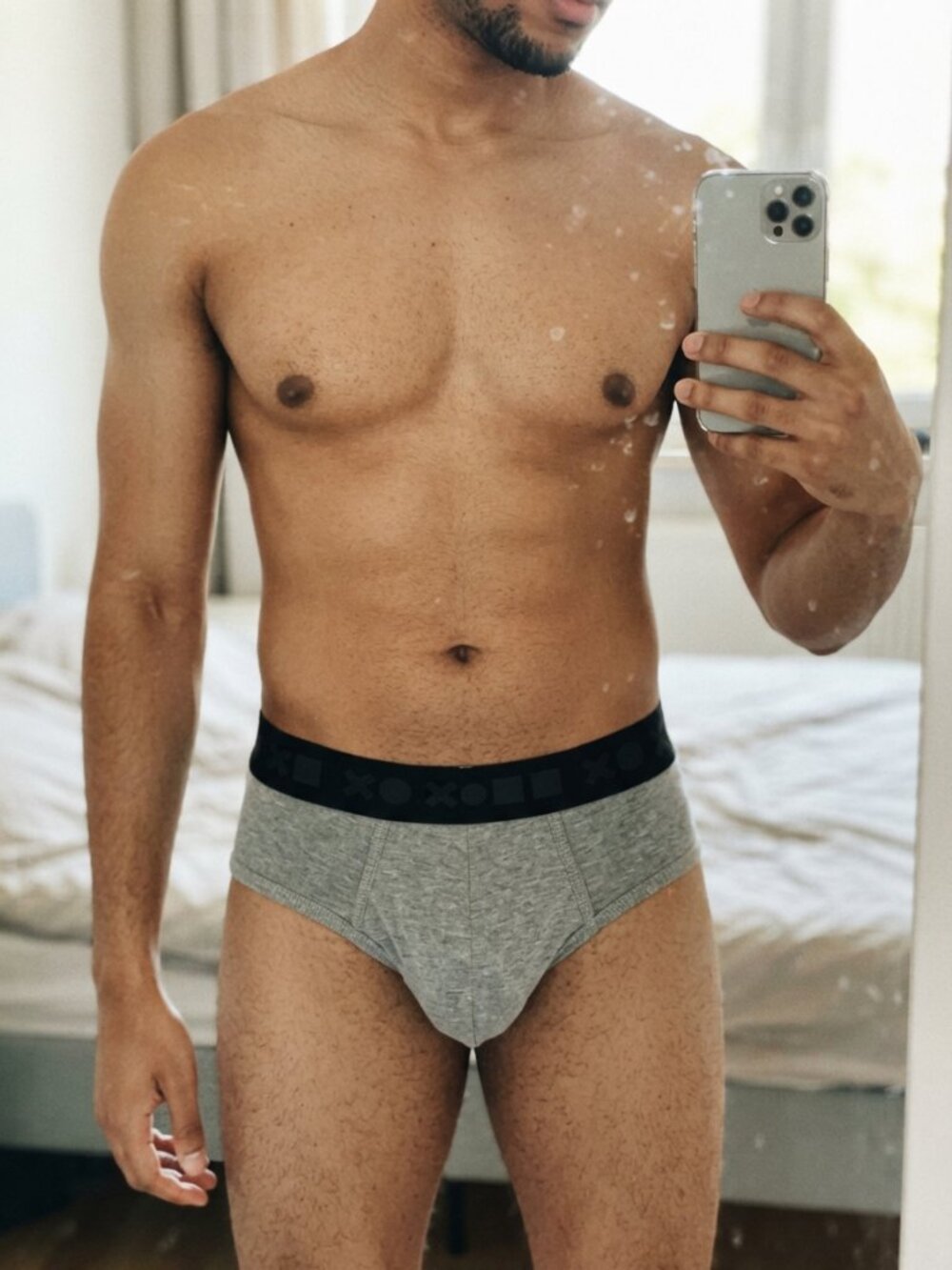 Sinsay Men's Gray Briefs Underwear Cotton Stretch Low Rise Size Small